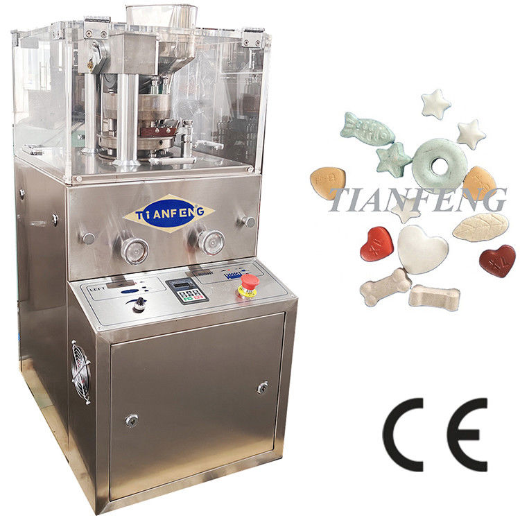 Μέγιστη πίεση 60KN Rotary Tablet Press Machine Για πάχος δισκίου 2-6mm σε μέγεθος 900x800x1800mm