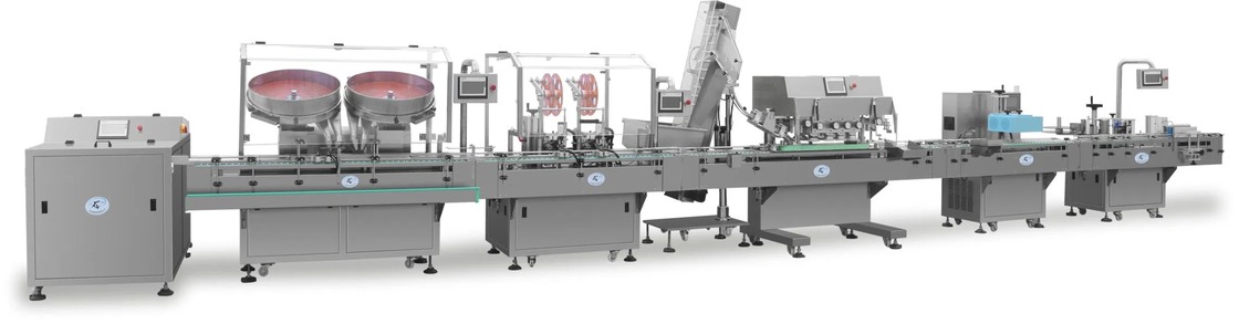 Ηλεκτρονική γραμμή παραγωγής φιάλων υψηλής ταχύτητας 380V με εγγύηση ενός έτους και χωρητικότητα 1000 PCS/έτος