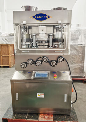 3 περιστροφική μηχανή Τύπου ταμπλετών χαπιών τύπων στρώματος με 3 αναγκασμένους τροφοδότες zp35f-3